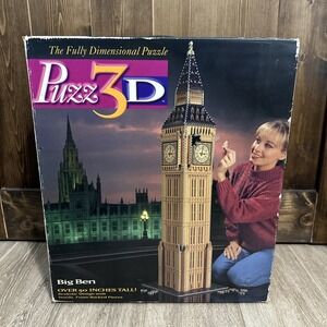 Vintage‎ CIB Puzz 3D in box Big Ben Jigsaw puzzle Super Challenging *COUNTED*